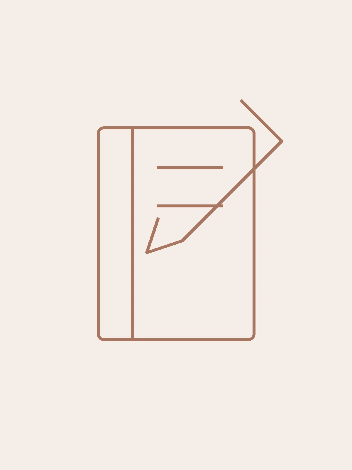 dr-keren-p0-consultation-notebook-copper-line-illustration